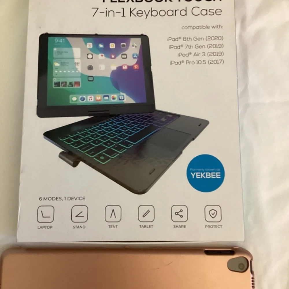 IPAD CASE -FLEXBOOK TOUCH 7-in-1 KEYBOARD CASE ( Color: Rosepink)